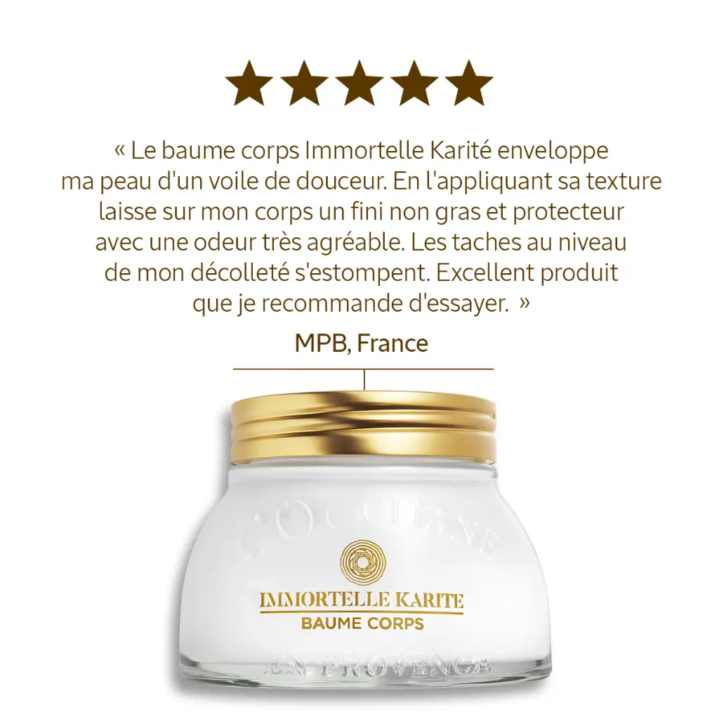 Baume Corps Immortelle Karité 