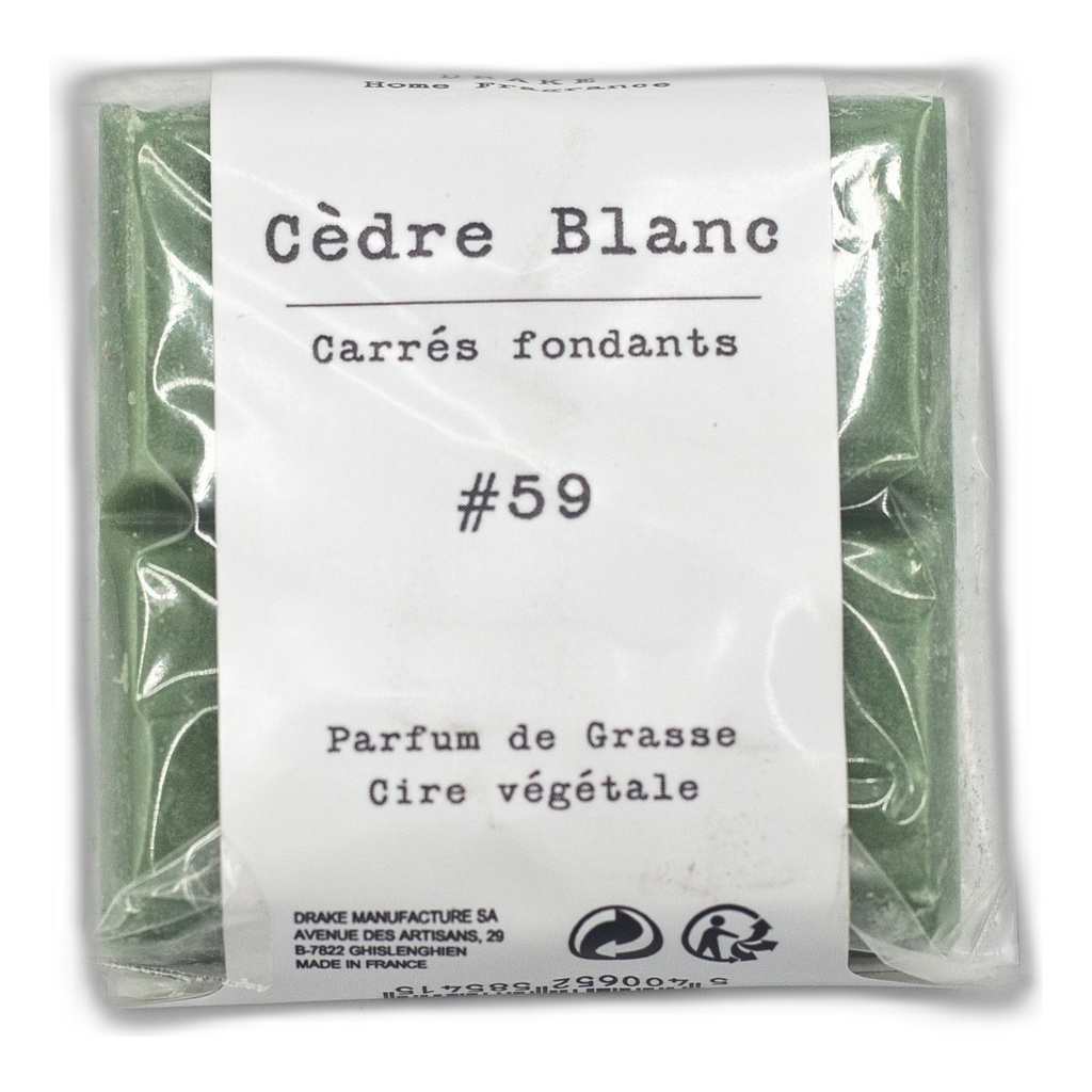Carré fondant cire végétale – Cèdre blanc - Drake
