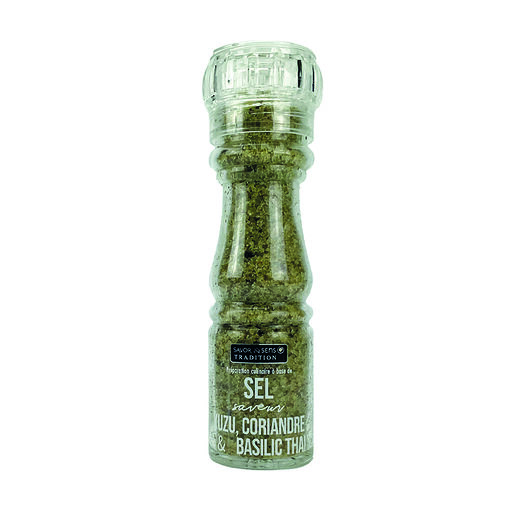 Moulin Sel Yuzu, Basilic Thai, Coriandre - Savor et sens 